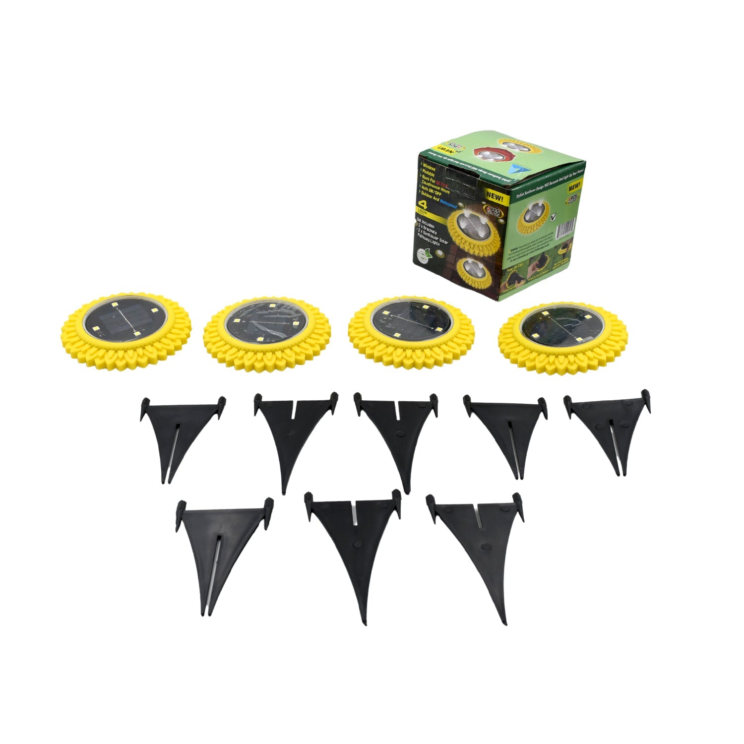 9364 4 Pack Solar Ground Lights, LED Solar Powered Disk Lights Outdoor Waterproof Garden Landscape Lighting for Yard Deck Lawn Pathway Walkway Balcony Decoration 9364 4 Pack Solar Ground Lights, LED Solar Powered Disk Lights Outdoor Waterproof Garden Landscape Lighting for Yard Deck Lawn Pathway Walkway Balcony Decoration